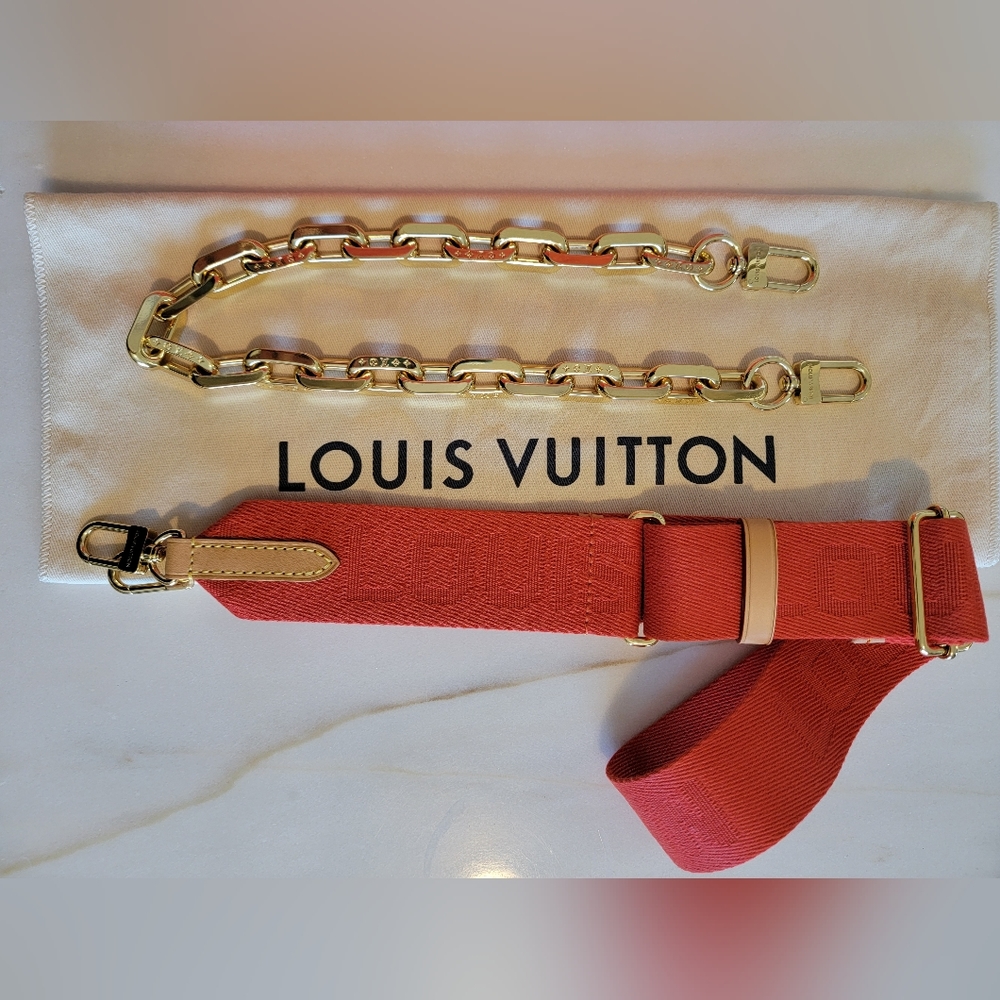 Louis Vuitton Coussin PM Crossbody Shoulder Bag Chain Rare Red Leather - Picture 5 of 13
